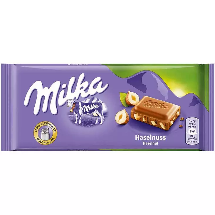 Suklaalevy Milka Hasselpähkinä 100g - Suklaat - 4025700001023 - 1