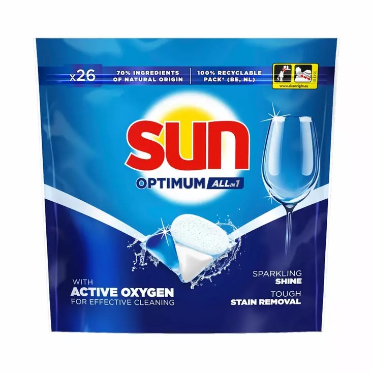 Sun Optimum konetiskitabletit All-in1 Regular 26kpl. - Konetiskiaineet - 8720181376313 - 1