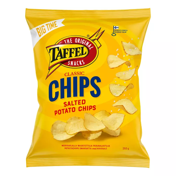 Taffel Classic Chips 250g - Sipsit ja popcornit - 6410380041663 - 1