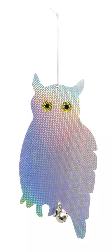 Kiilt=C3=A4v=C3=A4, kilisev=C3=A4 ja heijastava p=C3=B6ll=C3=B6n muoto=
inen linnunpel=C3=A4tin pit=C3=A4=C3=A4 r=C3=A4k=C3=A4tit pois ryytima=
alta ja lokit laiturinnokasta. - Linnunpelättimet - 6410413081833 - 1