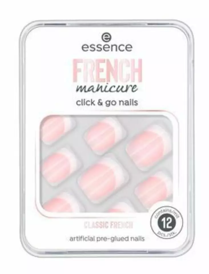 TEKOKYNNET essence FRENCH manicure click & go tekokynnet 01 12kpl - Kynsilakat ja kynsimeikit - 4059729302953 - 1
