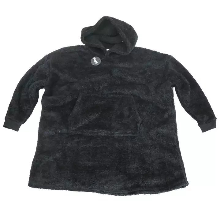 Torkkuhuppari musta 80x90 cm aikuisten koko - Torkkuhupparit - 6438159389723 - 1