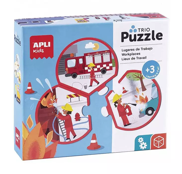 Trio yhdistämispalapeli ammatit - Lasten palapelit - 8410782188223 - 1