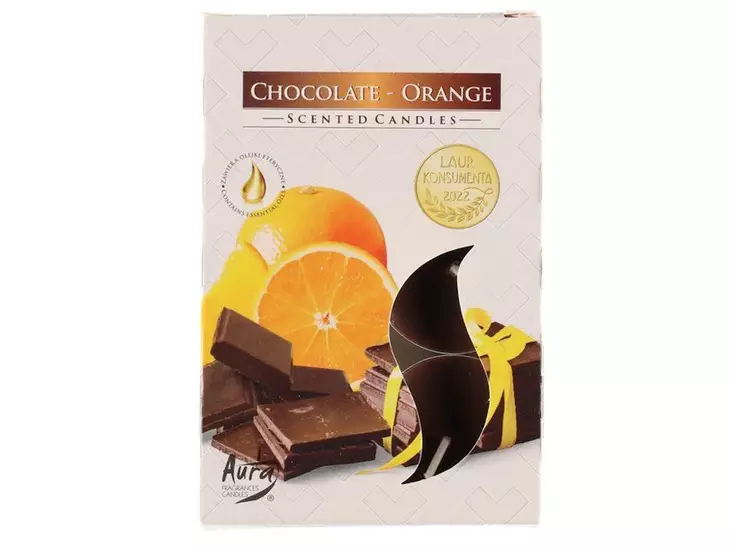 TUOKSULÄMPÖKYNTTILÄ CHOCOLATE-ORA 6 KPL - Tuoksukynttilät ja tuoksutuikut - 5906927043173 - 1