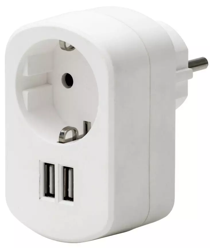 Usb pistokkeella jatkojohto haaroitin pistorasia - Laturit, kaapelit ja varavirtalähteet - 6435200259233 - 1