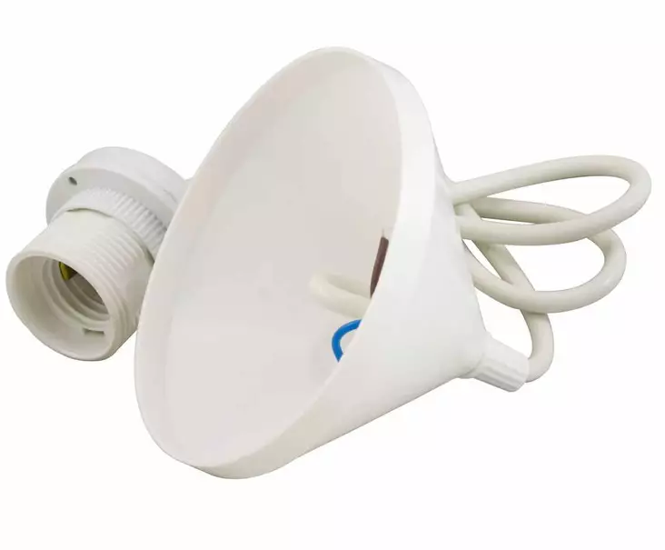 VALAISIMEN RIPUSTUSJOHTO LAIPALLA VALKOINEN 1M E27 - Lamput E27 kanta - 6438140940513 - 2