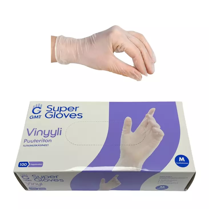 Vinyylikäsine 100kpl M. - Suojakäsineet ja suojavälineet - 6438159088053 - 1