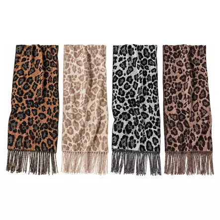 Huivi leopardikuvio 44x180 cm - Naisten paidat - 6438506026004 - 1