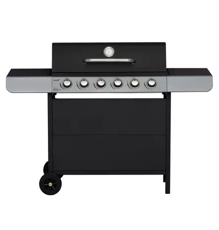 Kaasugrilli 6 rosteripolttimella. Polttimien teho 6 x 2,8 kW. Kokonais=
teho 16,8 kW. Grillausala 72 x 36 cm, joka on jaettu 3x 24 x 36 cm ema=
loidun ter=C3=A4s grillausritil=C3=A4n kesken. - Kaasugrillit - 6410416030784 - 1