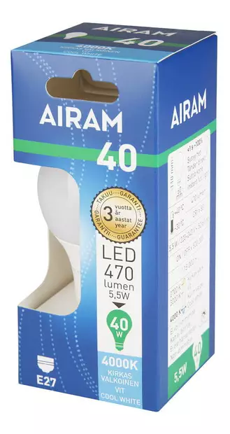 LED 3,6W/840 E14 AIRAM HIMMENNETTÄVÄ - Lamput E14 kanta - 6435200264374 - 1