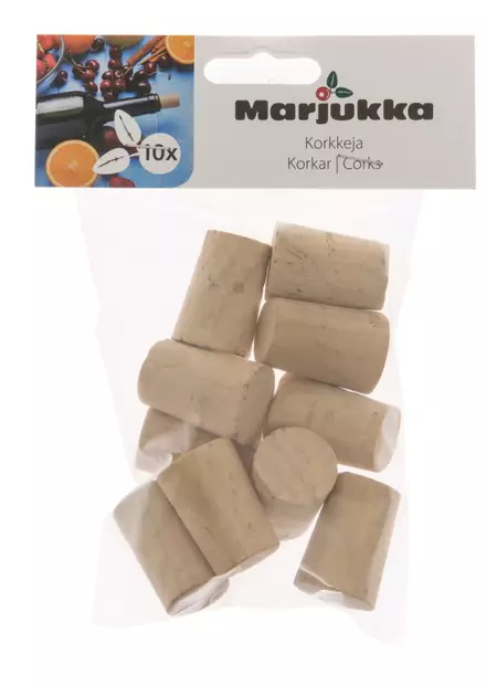 Aito korkki sulkee tiiviisti mehu- ja viinipullot. - Viininvalmistus ja oluenvalmistus - 6410410187514 - 1