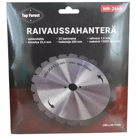Raivaussahanterä 200x25,4x1,5mm - Sahanterät - 6430074694814 - 2