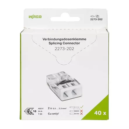 Wago 2-Nap 0.5-2.5mm² VAL - Pistorasiat, haaroittimet ja kytkimet - 4066966001914 - 1