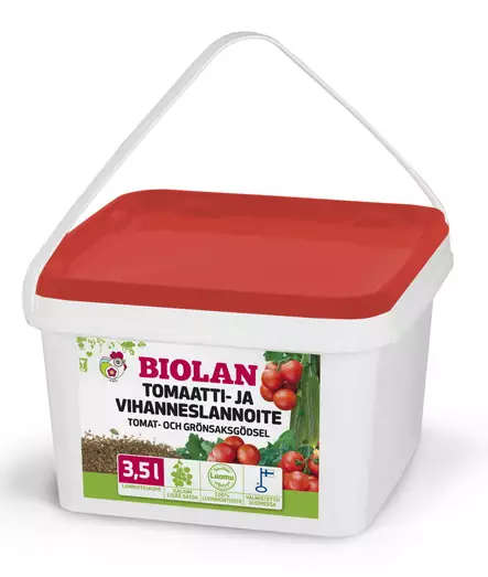 TOMAATTI- JA VIHANNESLANNOITE 3,5L PAKKI - Lannoitteet - 6411960155534 - 1