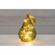 Lasi päärynä LED-valoilla 18 cm vihreä - Valohahmot ja valokoristeet - 6410416574004 - 1