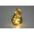 Lasi päärynä LED-valoilla 18 cm vihreä - Valohahmot ja valokoristeet - 6410416574004 - 2