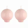 Pallokynttilä jalallinen 2 kpl pinkki - Pallokynttilät ja pöytäkynttilät - 6410416186054 - 1