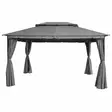 Paviljonki Garda 4 x 3 m harmaa - Paviljongit - 6438168119984 - 1