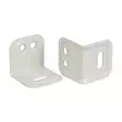 Valkoinen kalustekulmarauta. - Naulauslevyt ja kulmalevyt - 6414671050754 - 2
