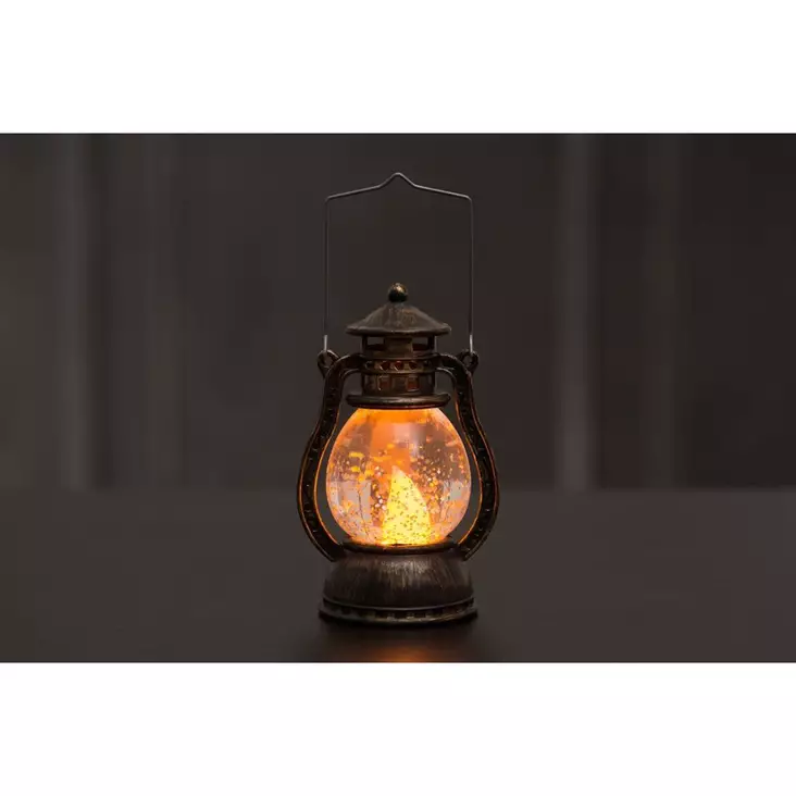 Koristevalo Lyhtyakvaario Led mini 12cm antiikin pronssi - Valohahmot ja valokoristeet - 6410416213354 - 1