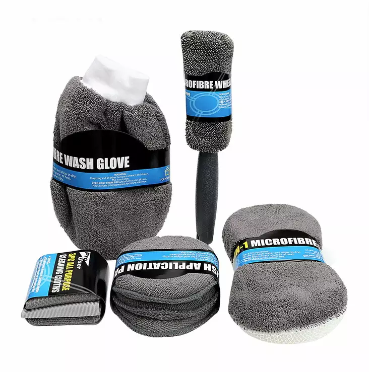 AUTON PUHDISTUSSETTI 9-OS MIKROKUITU - Autonpesuharjat ja -sienet - 6438417025424 - 1