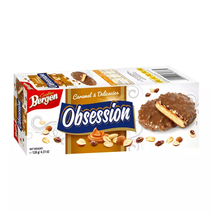 KEKSI CARAMEL 128G BERGEN - Leivät, keksit ja leivonnaiset - 5902379115734 - 1