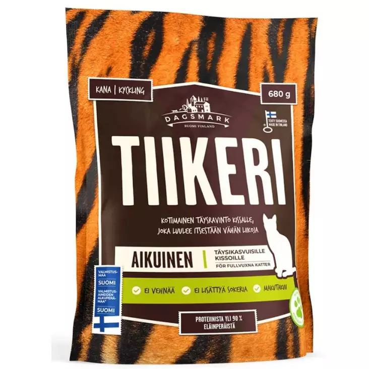 Dagsmark Tiikeri 680G Kana Kissanruoka - Kissanruoat ja herkut - 6430066381074 - 1