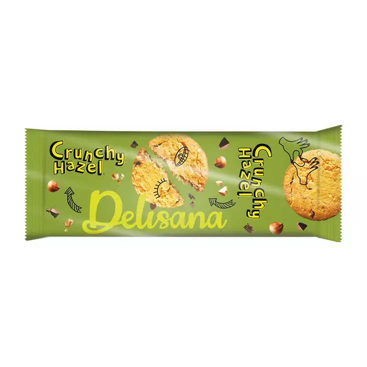 Delisana Crunchy 100g Suklaa-Hasselpähki - Leivät, keksit ja leivonnaiset - 5906812006054 - 1