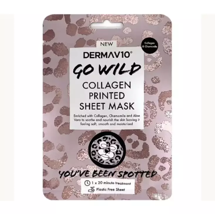 Derma V10 Wild Kollageen kasvonaamio - Kasvojenhoitotuotteet ja -tarvikkeet - 5056235401674 - 1