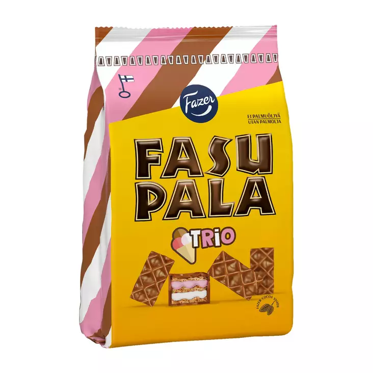 Fazer Fasupala Trio 355g vohvelikeksi - Leivät, keksit ja leivonnaiset - 6416453077164 - 1