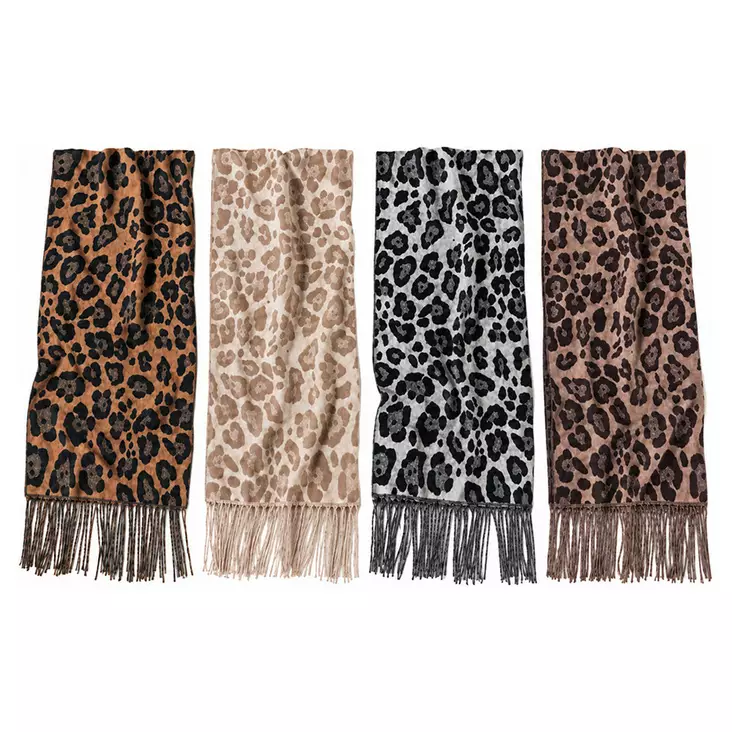 Huivi leopardikuvio 44x180 cm - Naisten paidat - 6438506026004 - 1