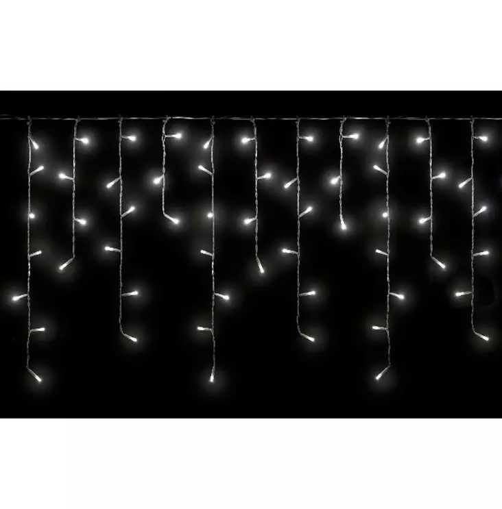 JÄÄPUIKKOVALOSARJA 160 LED KYLMÄ VALK. - Valosarjat verkkovirta - 6438159522854 - 1