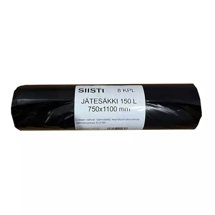 Jätesäkki 200L 750x1350mm 0,25my 6kpl/rl - Jätesäkit - 6438506016524 - 1