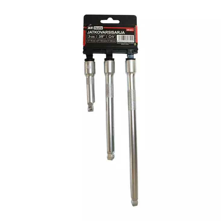Jatkovarsisarja 3/8" 3-osainen CrV - Jatkovarret ja niveljatkot - 6430074697204 - 1