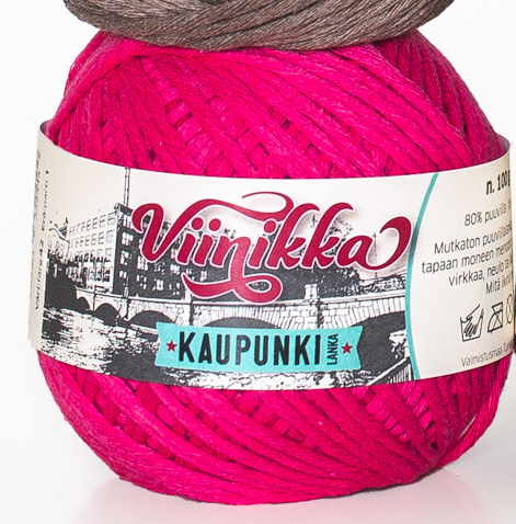 KAUPUNKILANKA VIINIKKA MOPPILANKA 100g Viinikka 42 Fuksia - Makrameelangat ja moppilangat - 6430063332444 - 1