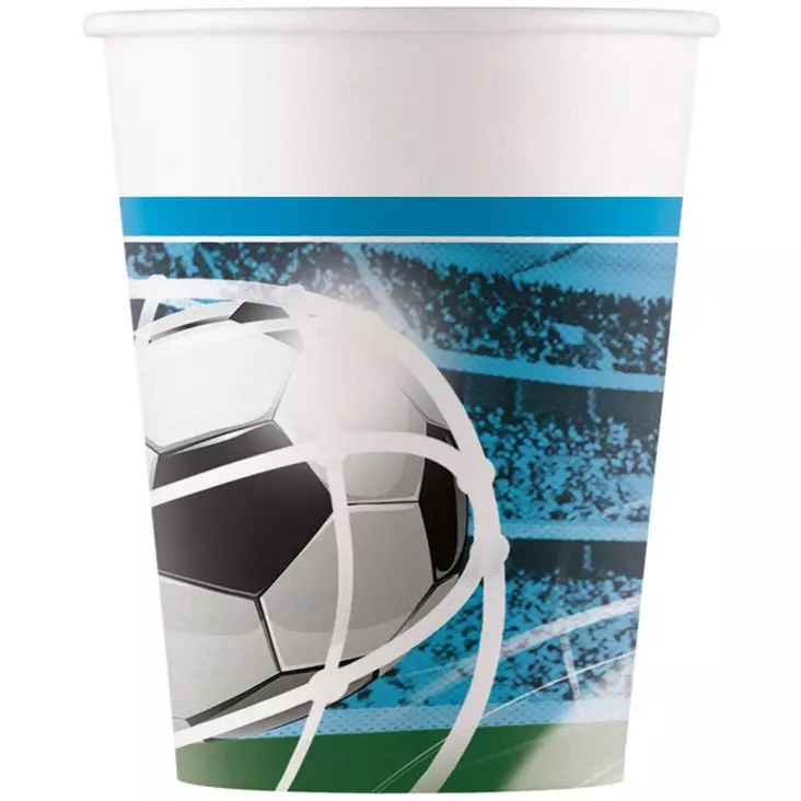 Kertakäyttömuki kartonki Soccer Fans 200ml 8kpl - Kertakäyttömukit ja -lasit - 5201184937464 - 1