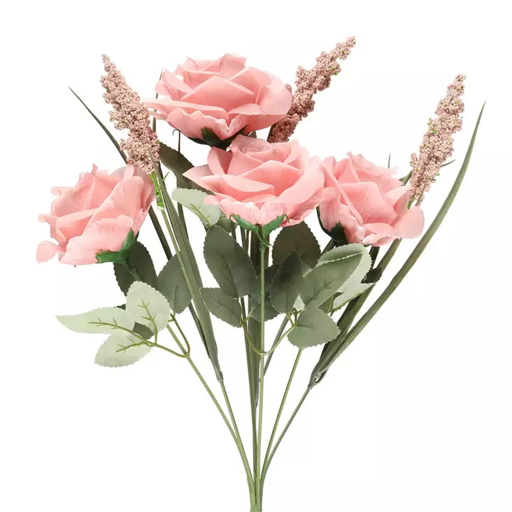 KIMPPU Ruusu vaaleanpun 38 cm - Tekokasvit ja muovikukat - 6410416281704 - 1