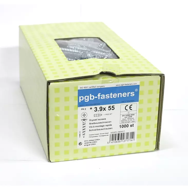 kipsilevyruuvi harvakierre pgb-fasteners harvakierteinen ruuvi - Ruuvit - 5410439271714 - 1