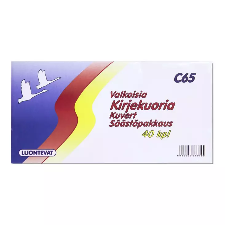 KIRJEKUORI C65/40 VALK. SÄÄSTÖP. - Toimistopaperit ja kirjekuoret - 6416965511644 - 1