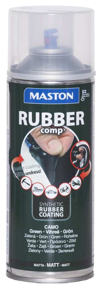 KUMIMAALI RUBBER COMP VIHREÄ CAMO MATTA 400ML SPRAYMAALI MASTON - Spraymaalit - 6412490028664 - 1