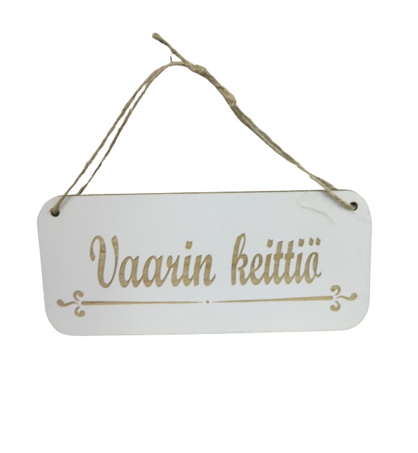 vaarin keitti=C3=B6 puukyltti - Kyltit ja avaimenperät - 6430077571204 - 1