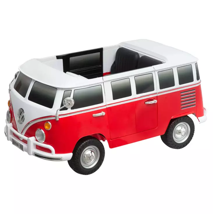 LASTEN SÄHKÖAUTO SÄHKÖAUTO VW KLEIN BUSSI 12V PUNA/VALKOINEN 2-HENGEN - Leluajoneuvot - 6410413038394 - 1