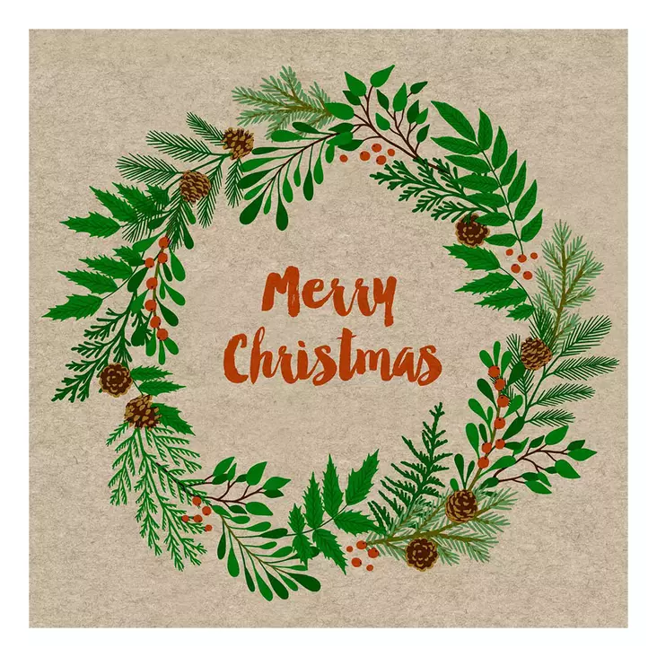 Duni lautasliina Merry Christmas 24cm - Kahviliinat 24x24 - 7321011993734 - 1