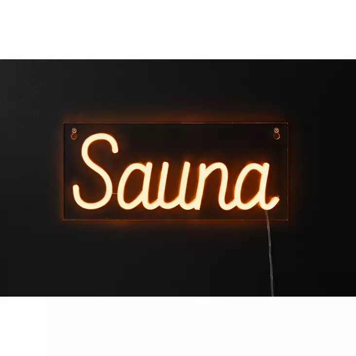 LED-valo teksti Sauna oranssi - Valohahmot ja valokoristeet - 6410416573274 - 1