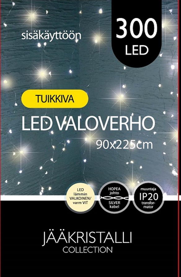 LED -VALOVERHO 300L TUIKKIVA - Ikkunan valokoristeet - 6438159303354 - 1