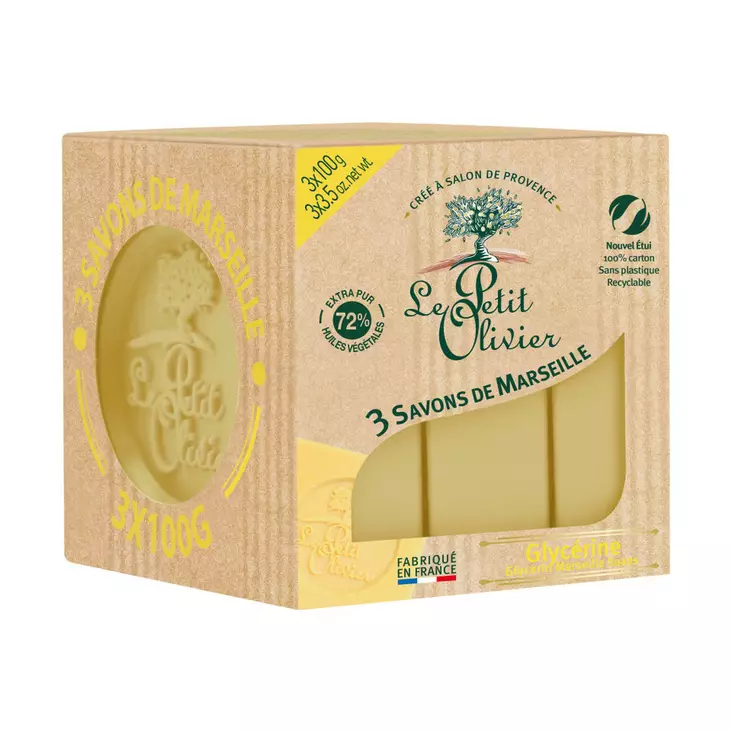 Marseille saippua glyseriini 3x100g - Palasaippuat - 3549620005844 - 1