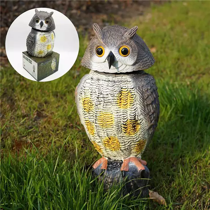 Linnunkarkotin pöllö heiluvalla päällä - Linnunpelättimet - 6438168119694 - 1