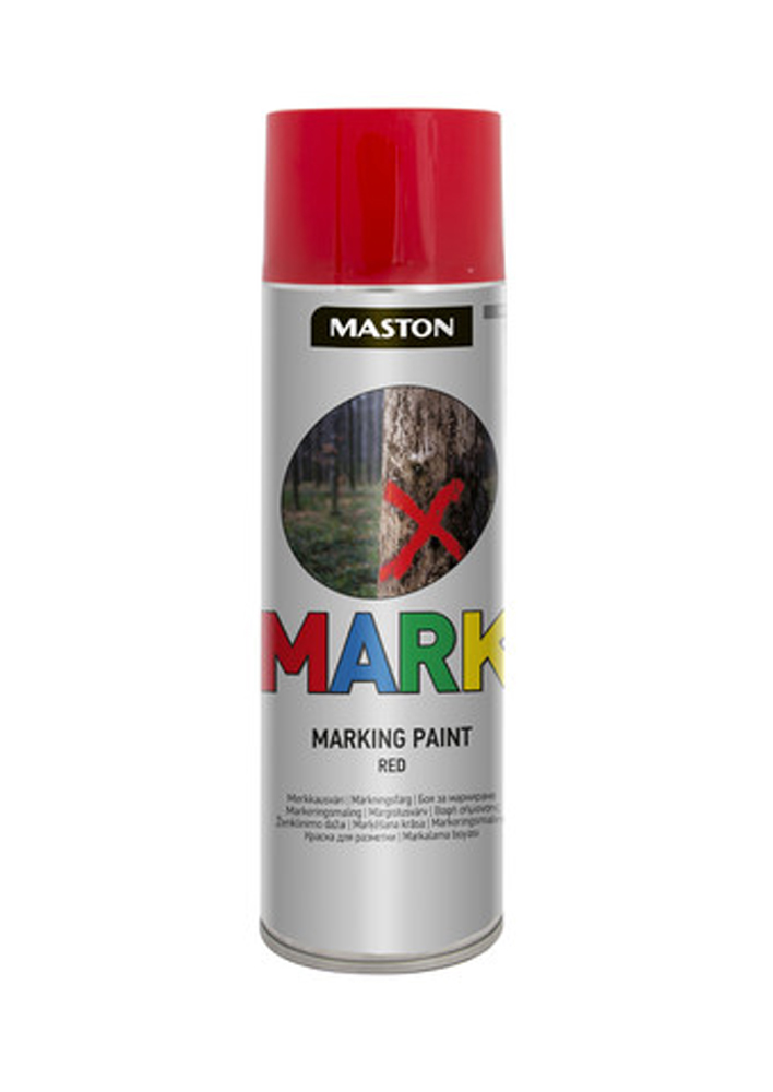 MERKKAUSVÄRI SPRAY PUNAINEN 500ML MASTON - Spraymaalit - 6412494010054 - 1