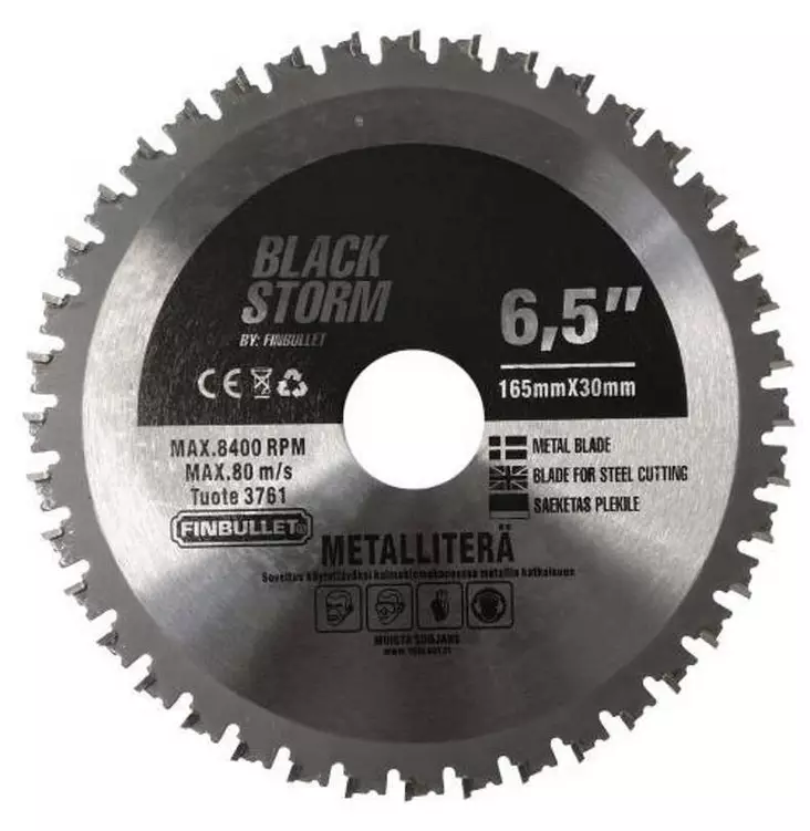 METALLITERÄ TCT 165MM 40T KULMAHIOMAKONEESEEN - Sirkkelinterät - 6438152037614 - 1