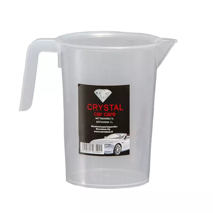 Muovinen mittakannu kaatonokalla ja mitta-asteikolla. - Suppilot ja mittakannut - 6419715935004 - 1